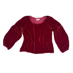 Marielle Red Velvet Blouse / Nation Ltd.